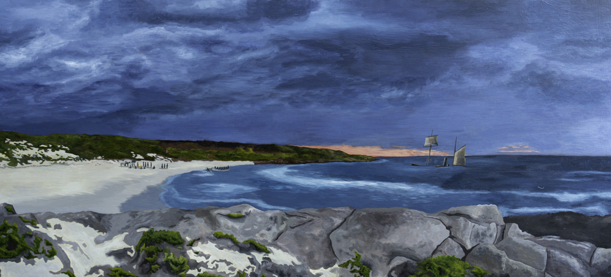 Coastal landscape photograph from John Bowskill’s SS Georgette exhibition near Redgate Beach, Margaret River